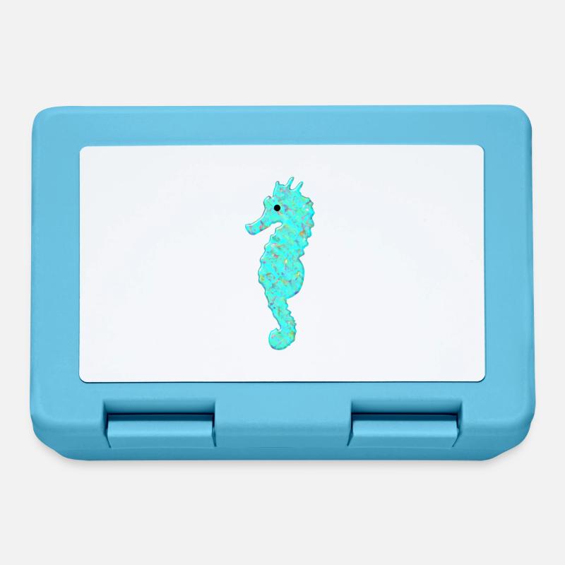 Hippocampe, hippocampe, - Boîte à goûter - bleu saphir