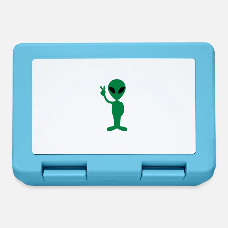 alien de paix - Boîte à goûter - bleu saphir