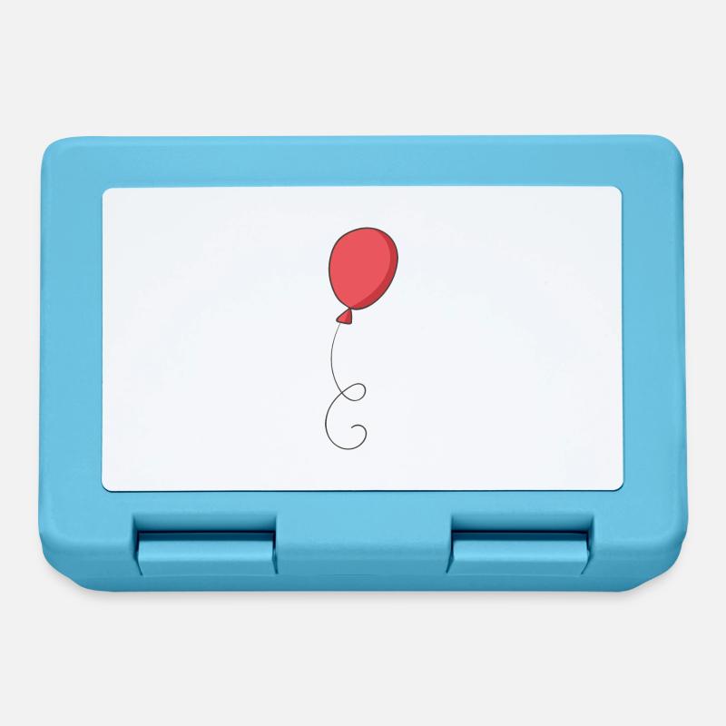 ballon rouge - Boîte à goûter - bleu saphir