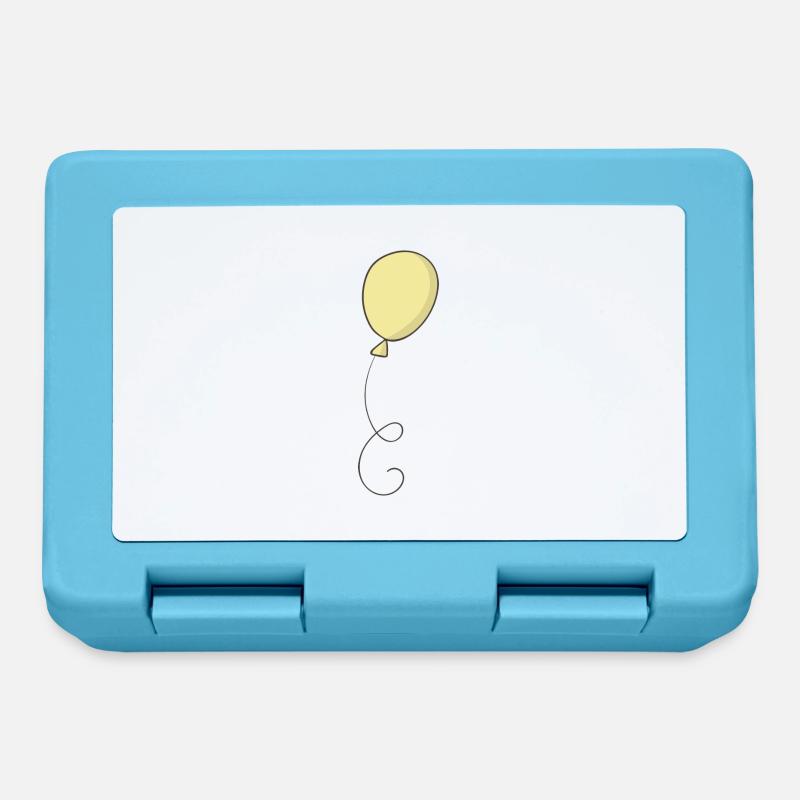 Ballon jaune - Boîte à goûter - bleu saphir