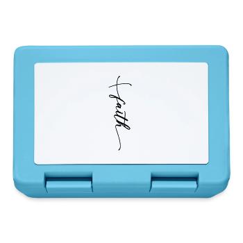 Faith Cross Cursive - Lunchbox - sapphire blue - Front