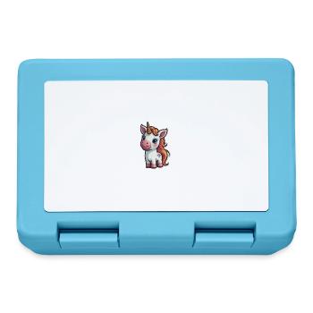 Licorne de dessin animé - Boîte à goûter - bleu saphir - Devant