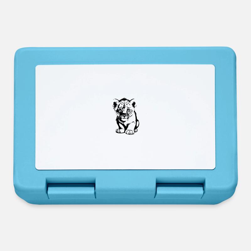 mignon bébé lion comme illustration vectorielle - Boîte à goûter - bleu saphir