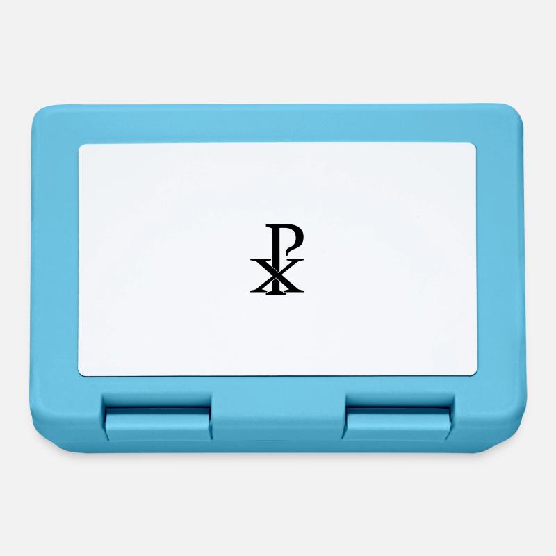 Christusmonogramm - Lunchbox - sapphire blue