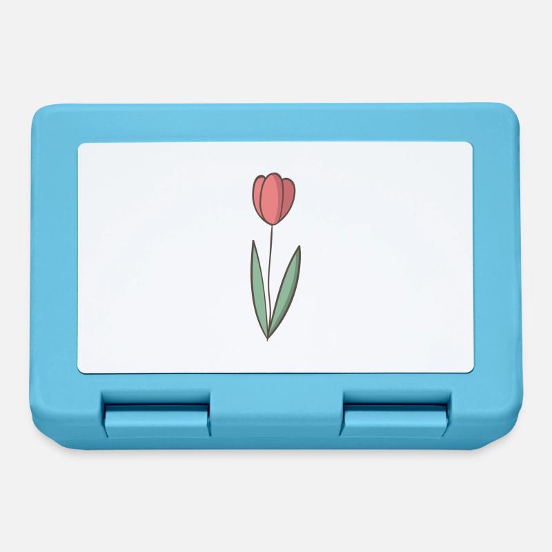 tulipe - Boîte à goûter - bleu saphir