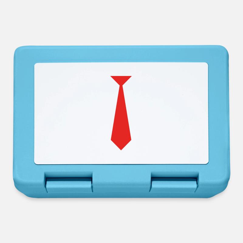Red tie - Lunchbox - sapphire blue