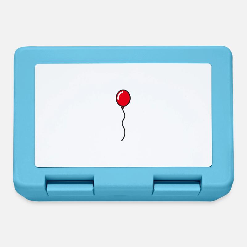 Roter Luftballon Geschenkidee - Brotdose - Saphirblau