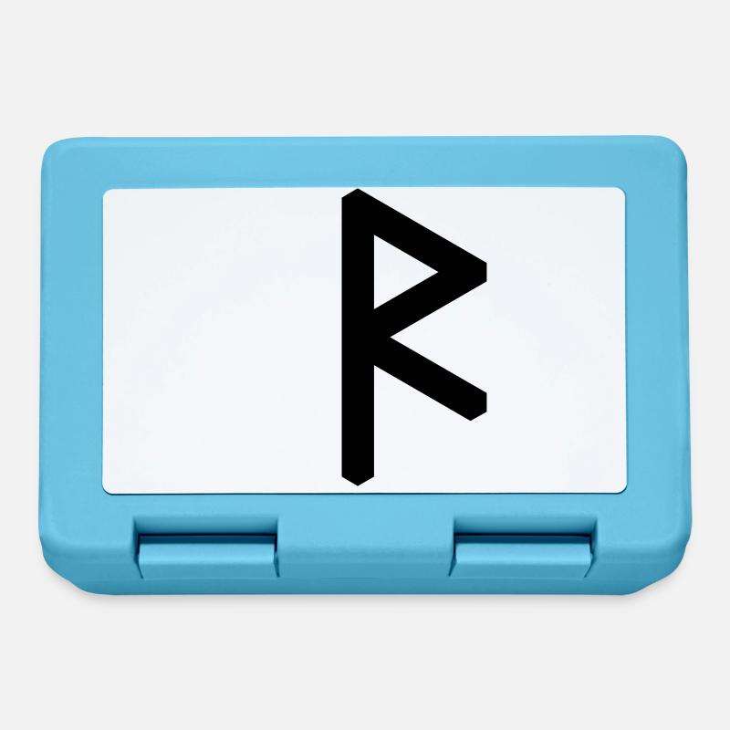 Rune: Raidho ᚱ (R), Quantum Runes Futhark 0 © - Brotdose - Saphirblau