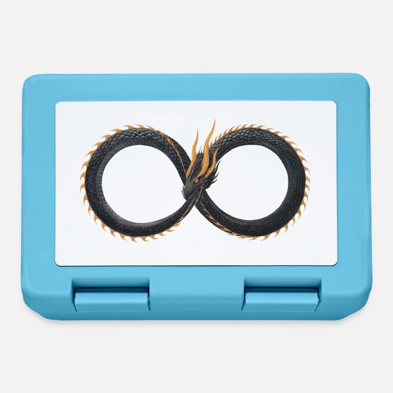 Ouroboros Dragon - Symbole Infinity - Boîte à goûter - bleu saphir