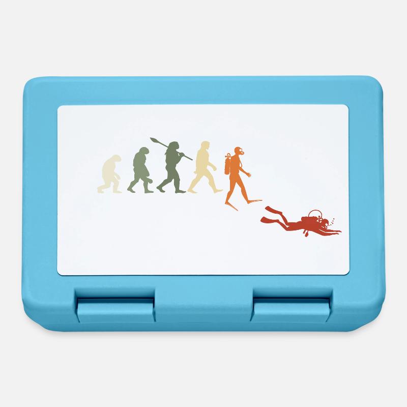 Plongée Évolution Rétro Cadeau Pour Plongeurs - Boîte à goûter - bleu saphir