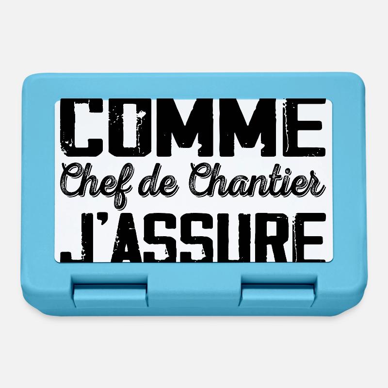 Comme Chef de chantier Cadeau humour - Boîte à goûter - bleu saphir