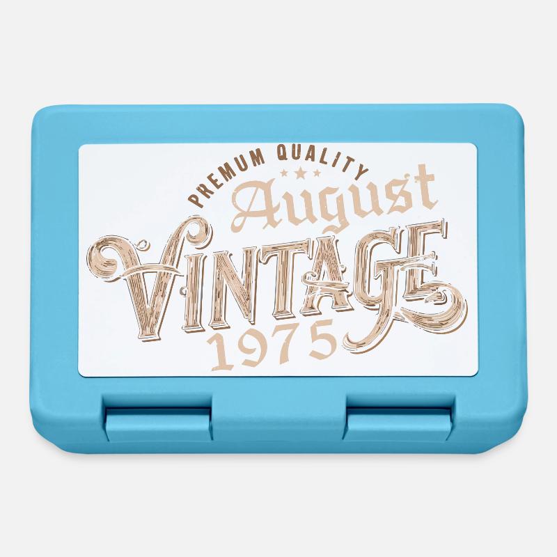 Geschenk August 1975 Geburtstag August 1975 August - Brotdose - Saphirblau