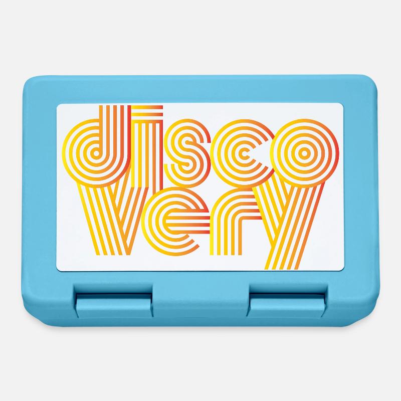 Disco Very Retro Linien - Brotdose - Saphirblau