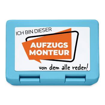 Aufzugsmonteur - Brotdose - Saphirblau - Vorne