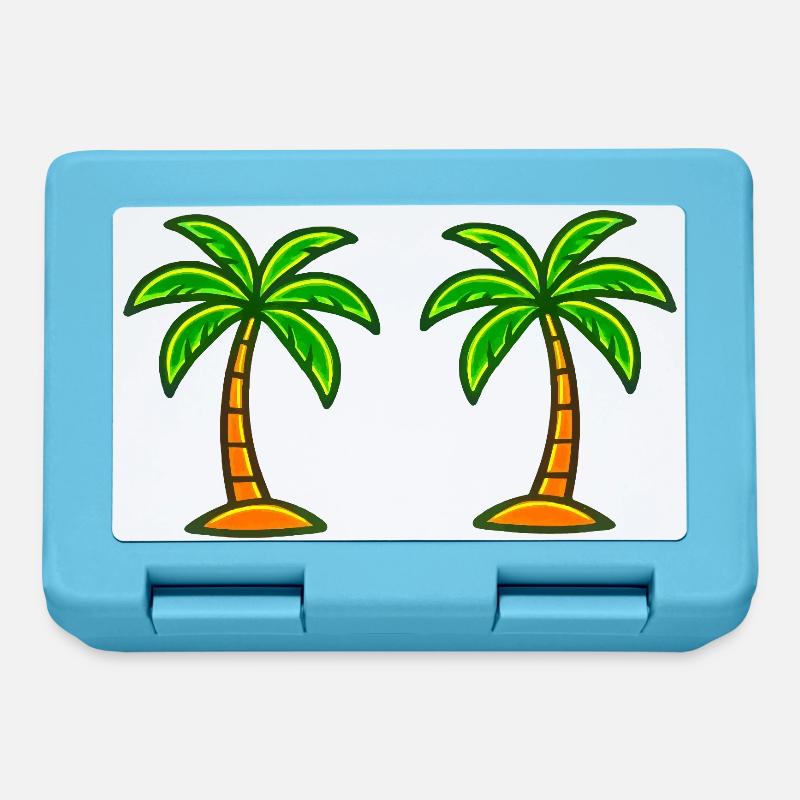 Double Palm Island Impression - Boîte à goûter - bleu saphir