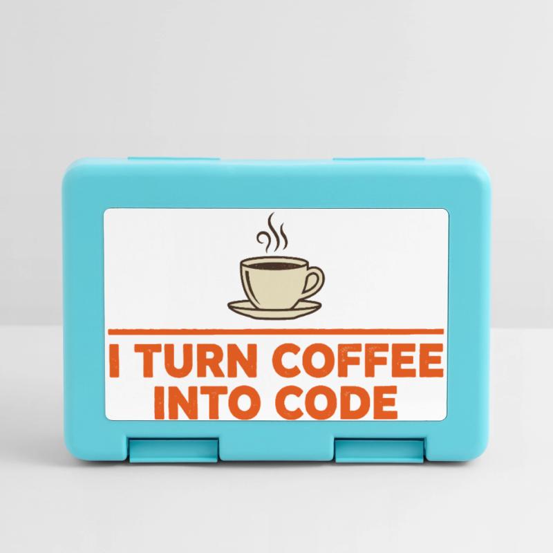 I Turn Coffee Into Code – Programmer Retro Lunchbox