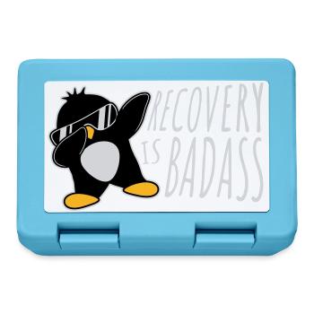 Recovery Is Badass Pinguin Dabbing Dab Dance Pose - Brotdose - Saphirblau - Vorne
