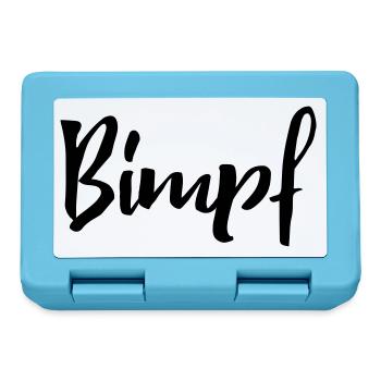 Bayrisches Wort, kleiner Junge: Bimpf - Brotdose - Saphirblau - Vorne