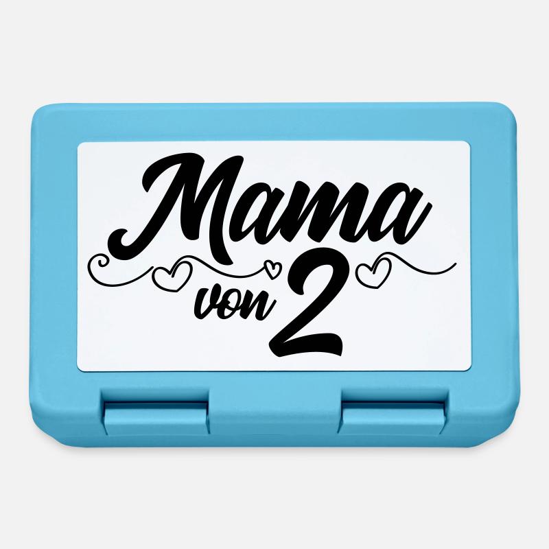 Mama von Zwei - Zwillingsmama - Brotdose - Saphirblau