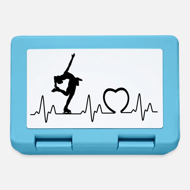 Heartbeat mit Herz eis2 - Brotdose - Saphirblau