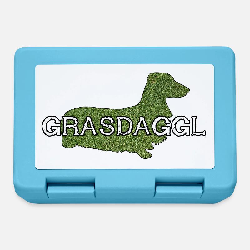 Grasdaggl typisch schwäbisches Schempfword - Brotdose - Saphirblau