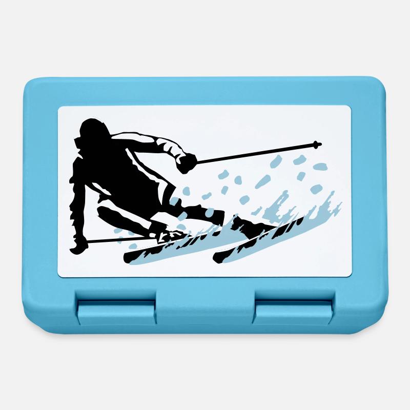 Ski, ski - Boîte à goûter - bleu saphir