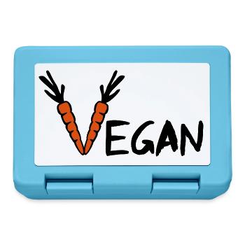 Vegan - Boîte à goûter - bleu saphir - Devant