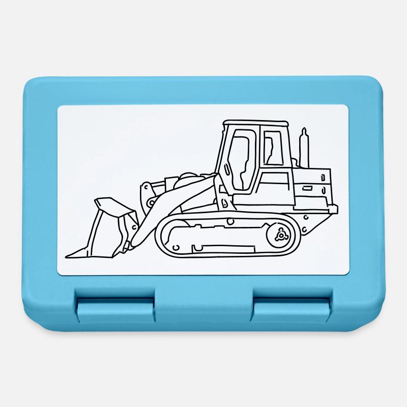 Bulldozer - Boîte à goûter - bleu saphir