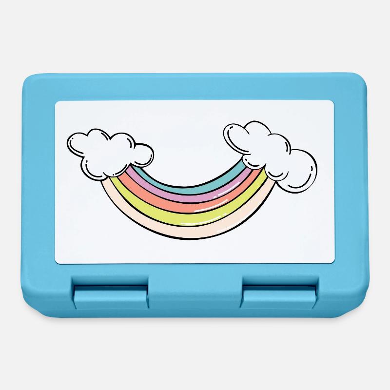 Rainbow mile avec des nuages - Boîte à goûter - bleu saphir