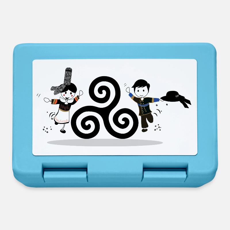 Breton characters triskel - Lunchbox - sapphire blue