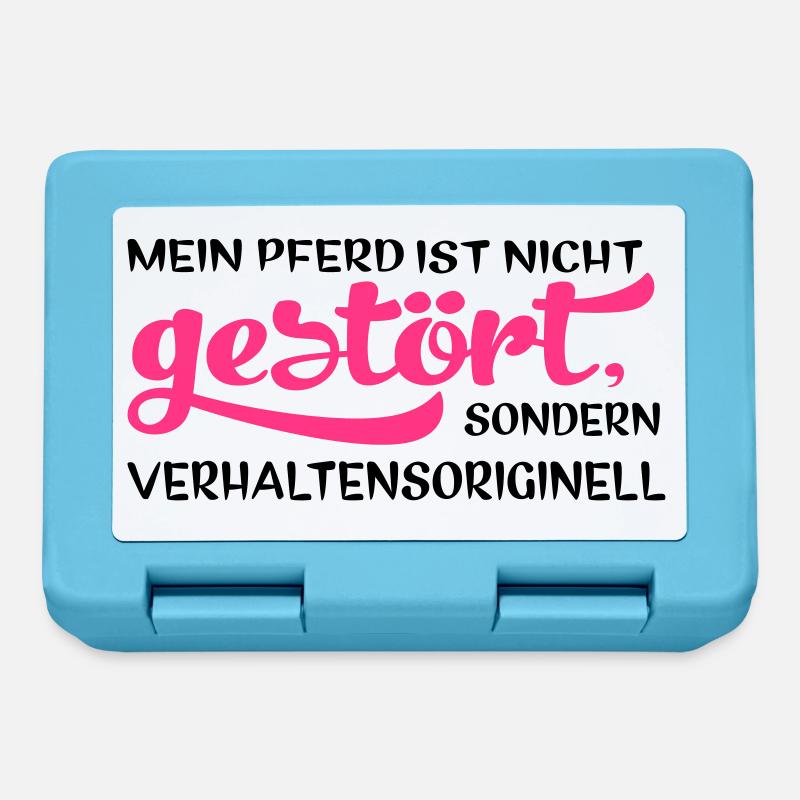 Pferd - Brotdose - Saphirblau