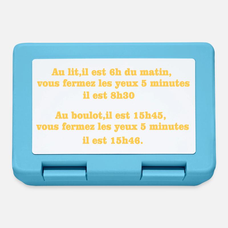 phrase d'humour - Boîte à goûter - bleu saphir