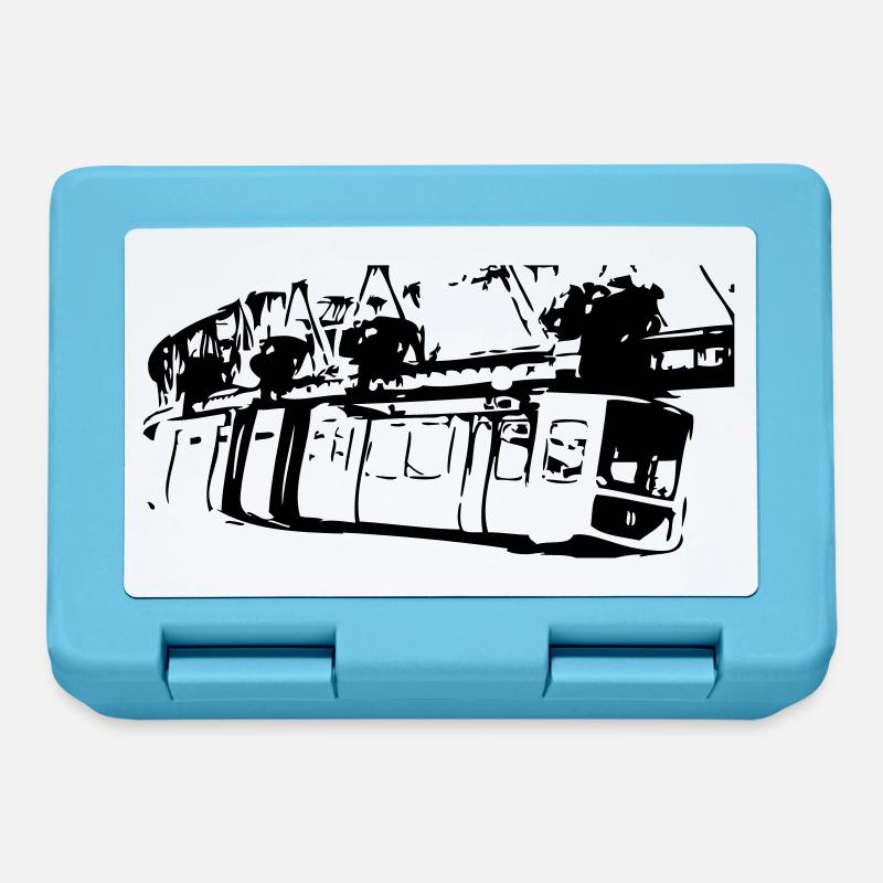 Schwebebahn - Brotdose - Saphirblau