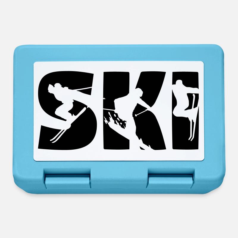 Ski, skiing - Lunchbox - sapphire blue