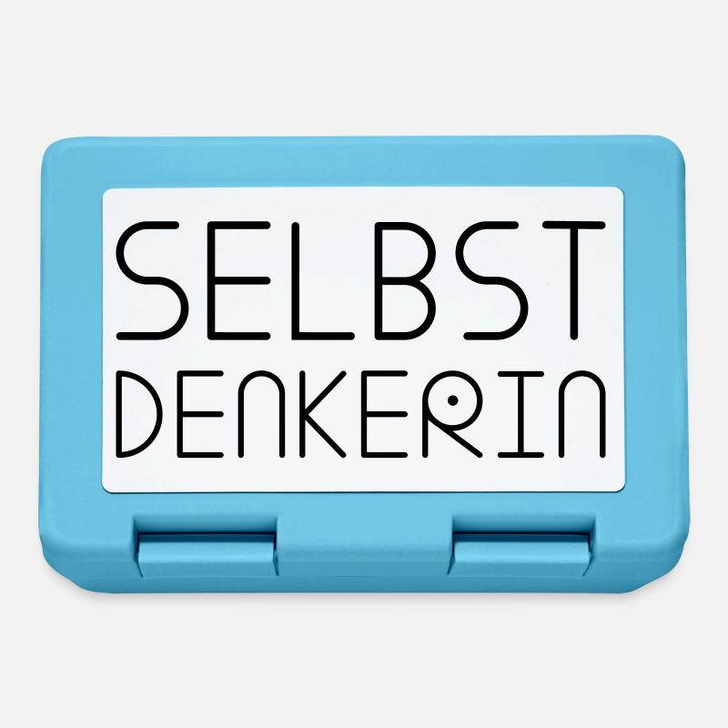 Statement SELBSTDENKERIN Typografie 1 - Brotdose - Saphirblau
