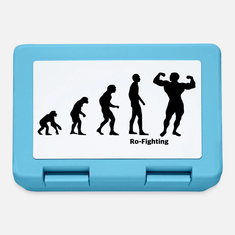 Evolution Bodybuilding Bodybuilder Geschenk - Brotdose - Saphirblau