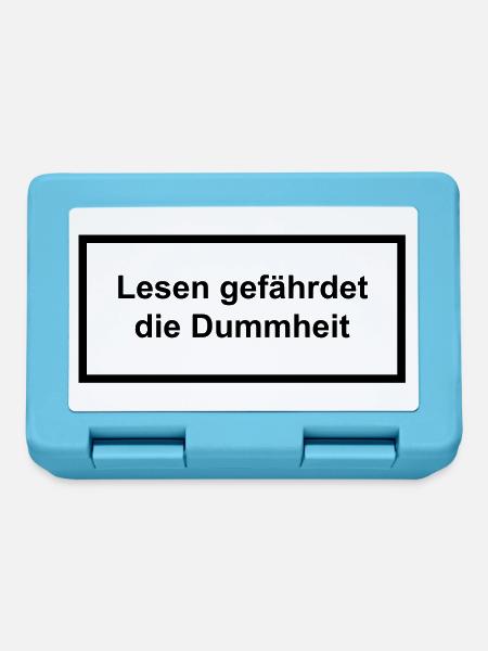 Lesen gefährdet die Dummheit - Brotdose - Saphirblau