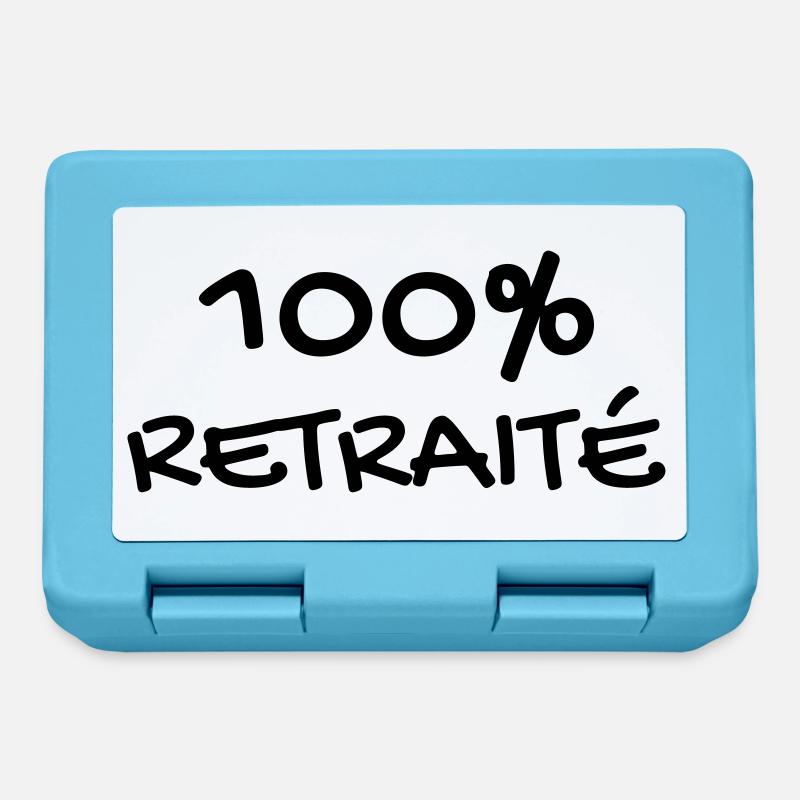 retraite / retraité / retraitée / pension - Boîte à goûter - bleu saphir