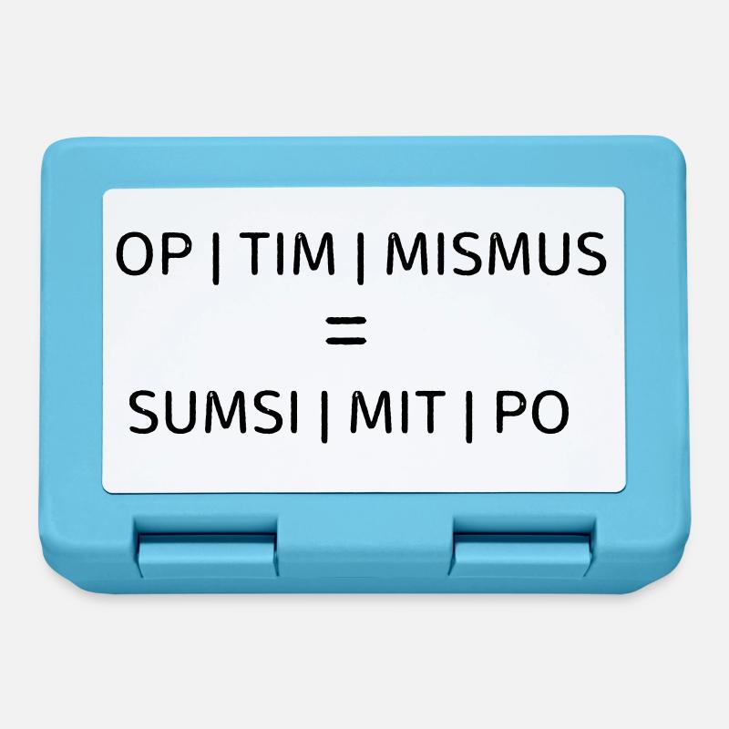 optimisme - Boîte à goûter - bleu saphir