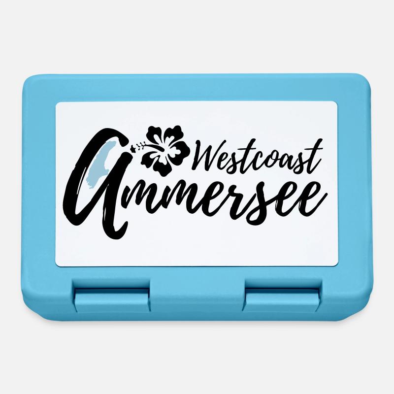 Ammersee Weastcoast Blume - Brotdose - Saphirblau