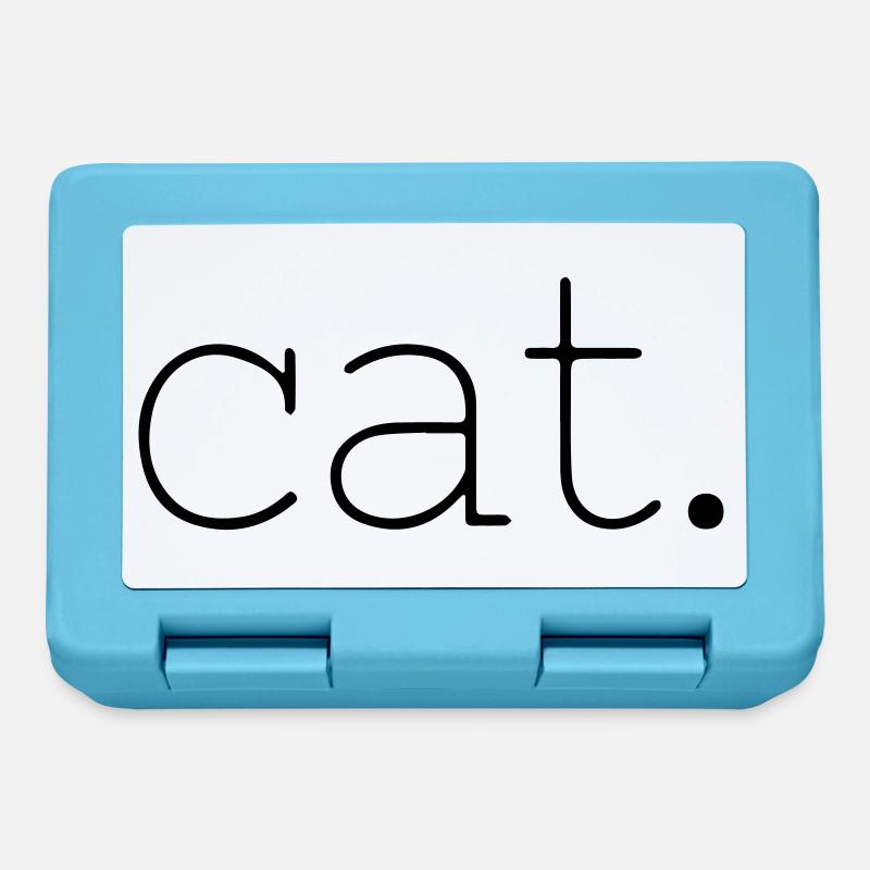 chat - Boîte à goûter - bleu saphir