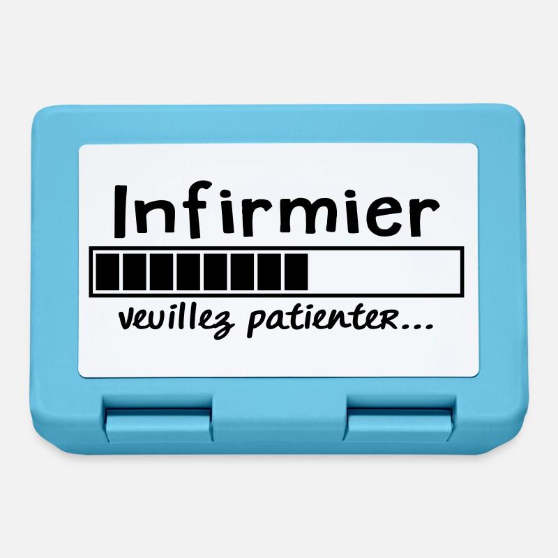 infirmier veuillez patienter - Boîte à goûter - bleu saphir
