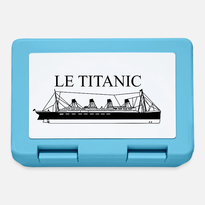 bateau le Titanic - Boîte à goûter - bleu saphir