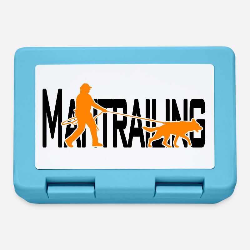 Mantrailing Orange/Schwarz - Brotdose - Saphirblau