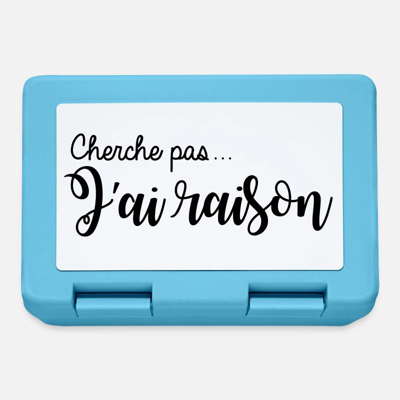 cherche pas... j'ai raison - Boîte à goûter - bleu saphir