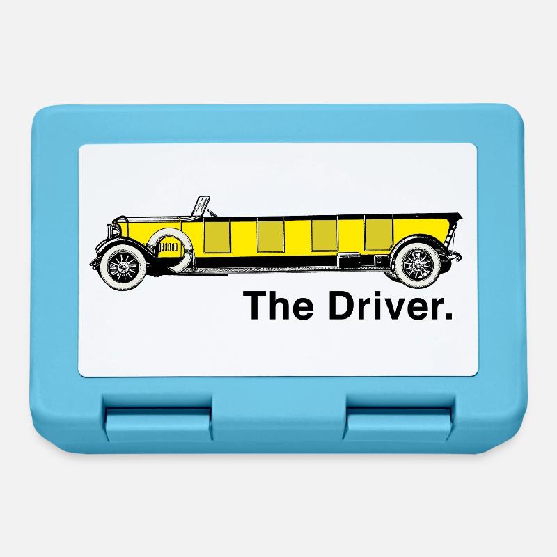 Yellow Oldtimer - The Driver. - Brotdose - Saphirblau