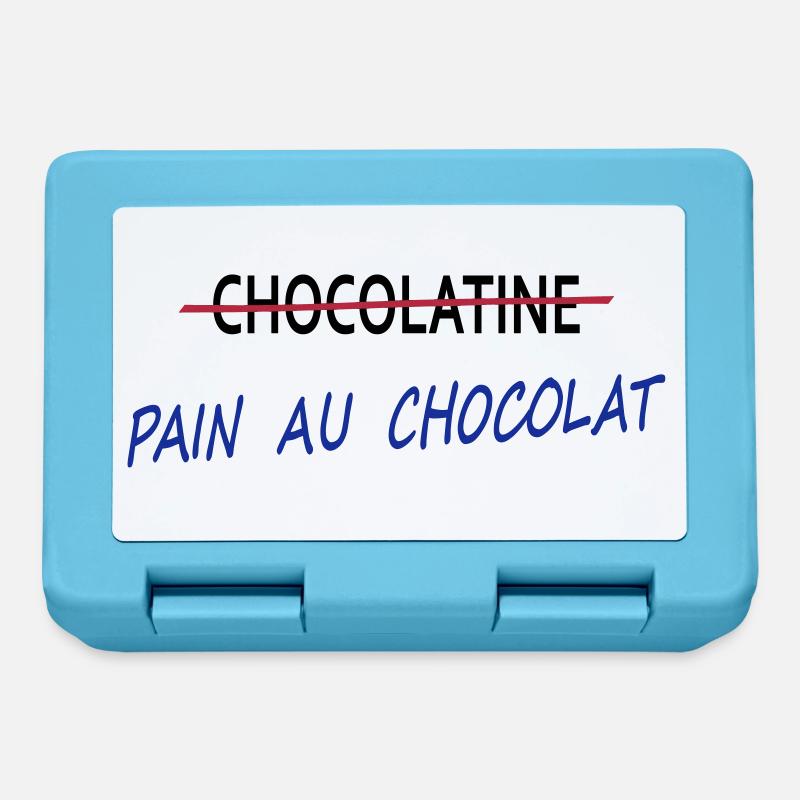 Pain au chocolat - Boîte à goûter - bleu saphir