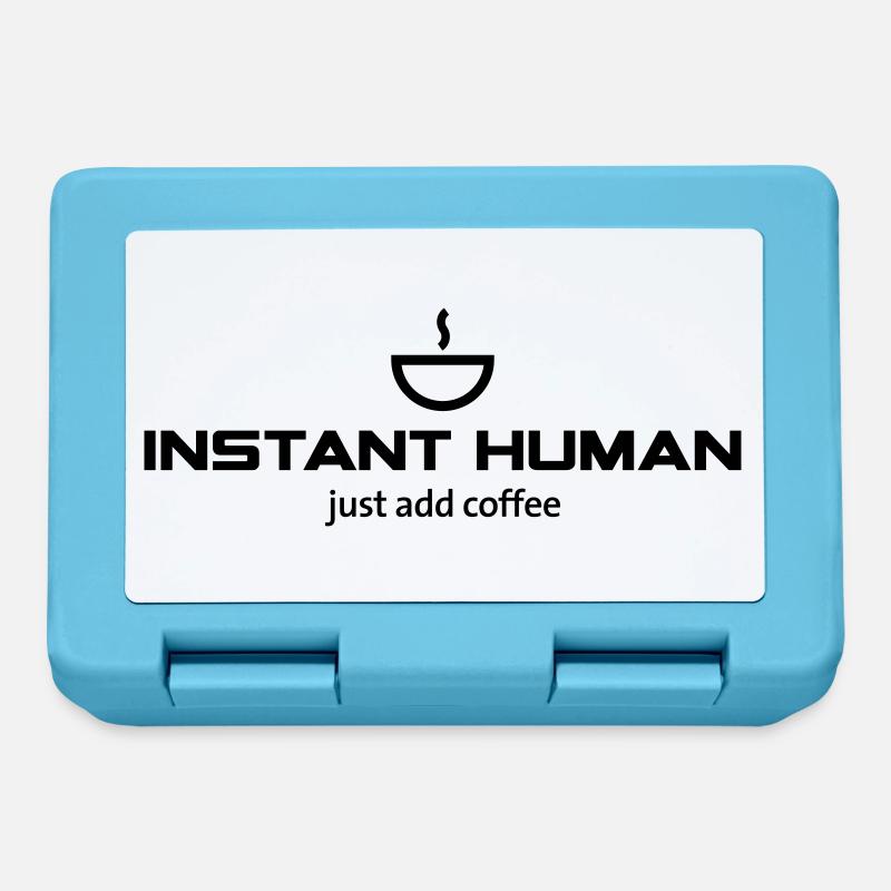 Instant Human - just add coffee - Brotdose - Saphirblau