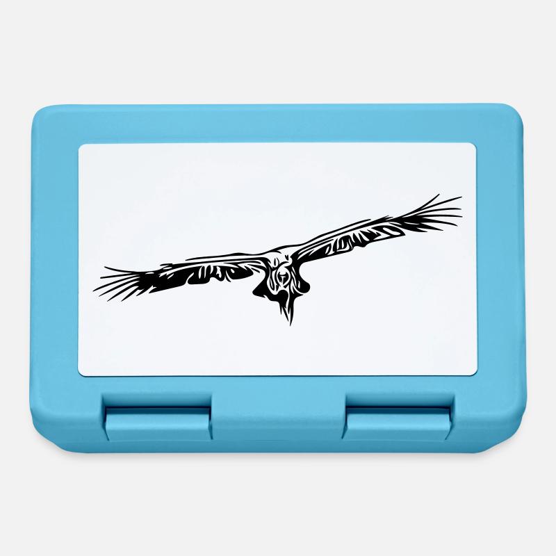 Oiseau vautour - Boîte à goûter - bleu saphir