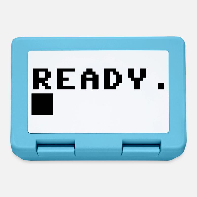 C64 Ready Nerd Computer Retro Geschenk Idee - Brotdose - Saphirblau